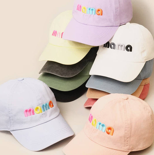 Mama Retro Font Baseball Cap