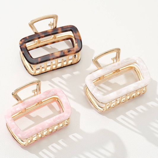 Harlow Core Rectangle Metal Claw Clip - Medium/Large