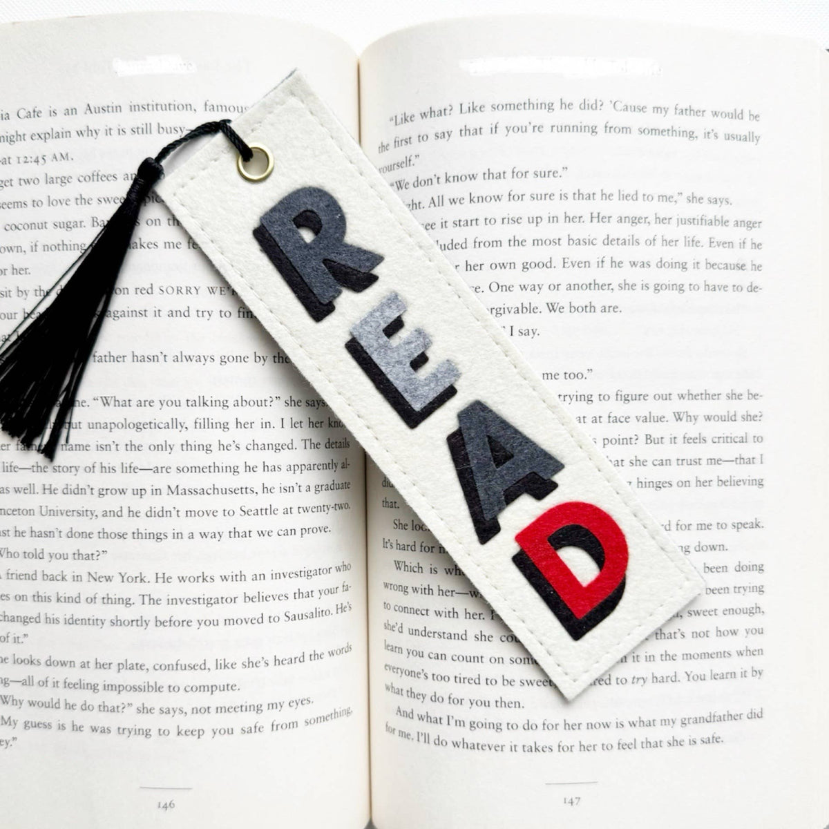 READ Bookmark Black & Gray