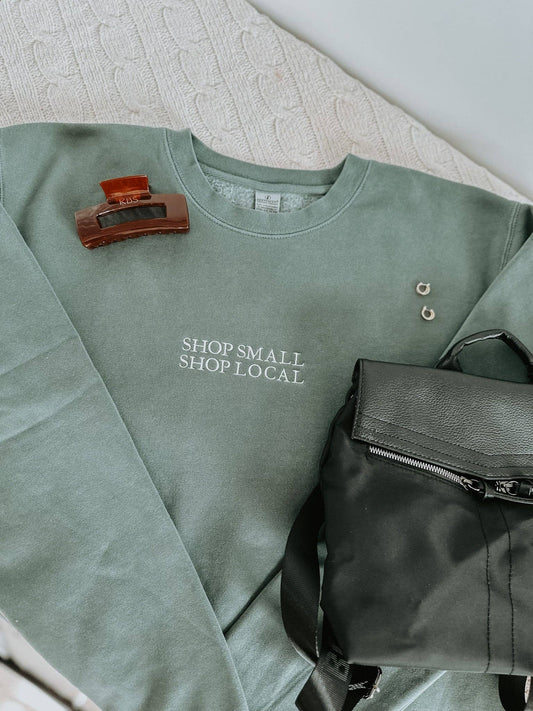 Shop Small Shop Local Embroidered Crewneck