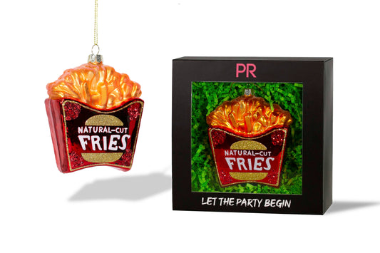 Party Rock | French Fries Glass Ornament