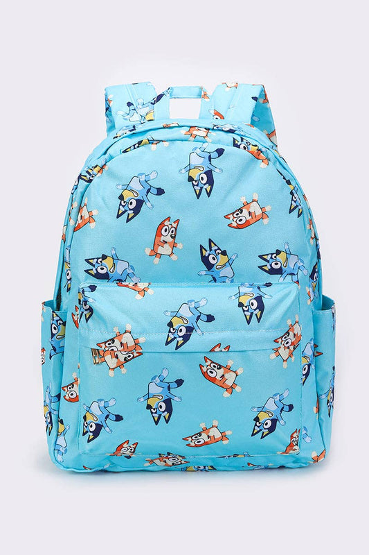 Blue Character Printed Backpacks