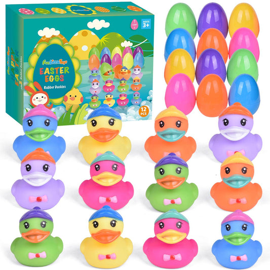 Easter Eggs with Rubber Bath Duck Ducky for Baby Kid Toys'12