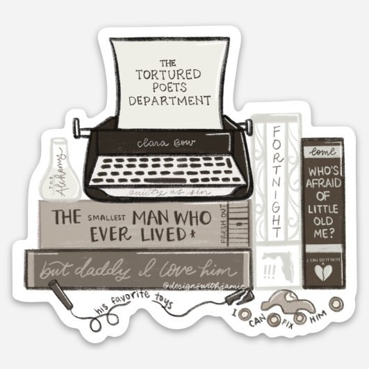 Poets Book Sticker