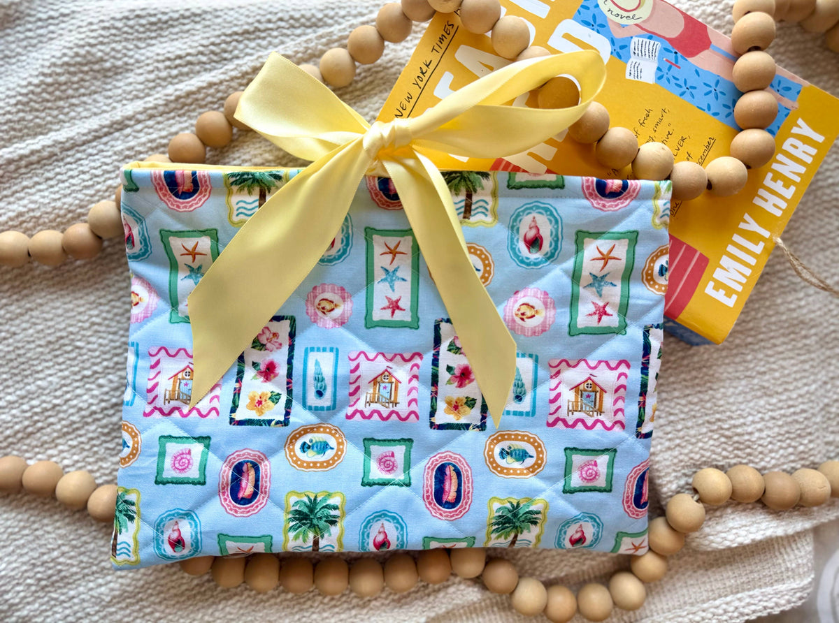 Coastal Stamps Quilted Book Sleeve