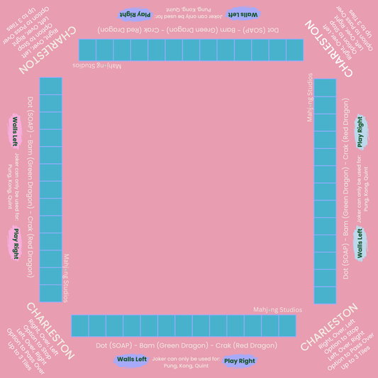 Pink Blush Mahjong Mat - ships rolled