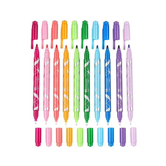 Dual Tip Marker Set - Multi-Color 10-pack
