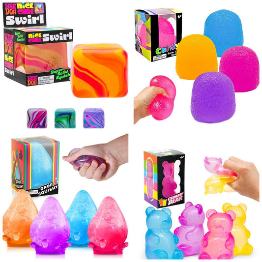 Cube Teardrop Bear Slow Rising Stress Relief Squeeze Toy Box