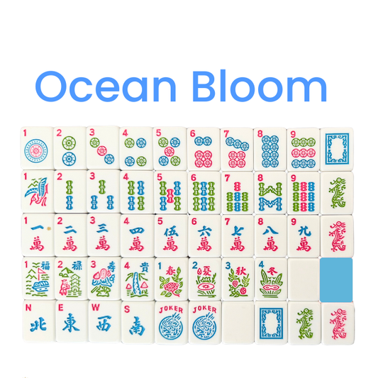 Mahjong Studios – American Mahjong Tile Set Ocean Bloom