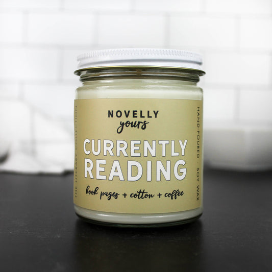 Currently Reading candle | Best-Selling Cozy Book Page scent