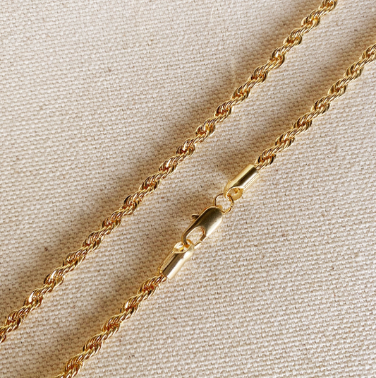18k Gold Filled Rope Chain In 3.0mm Thickness Gold Chain Com