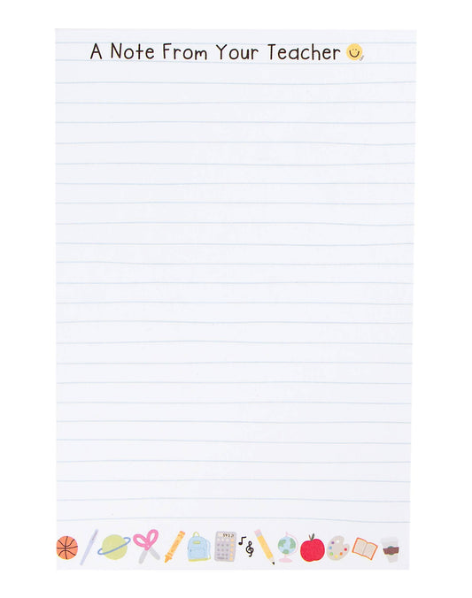 Note From Teacher Notepad