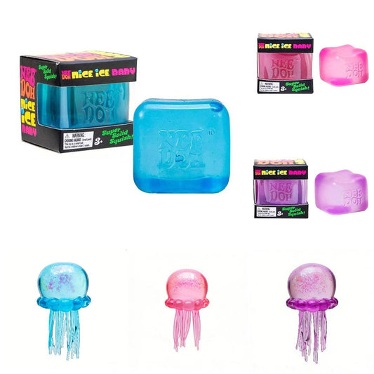 Nice Cube Jellyfish Squishy Sensory Stress Relief Toys in Box Squeeze Fidget Toy