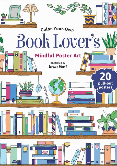 Book Lover's Coloring Book: Color-Your-Own Mindful Poster Art - Ingram