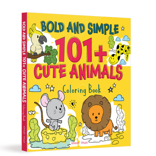 Bold and Simple 101+ Cute Animals Coloring Book